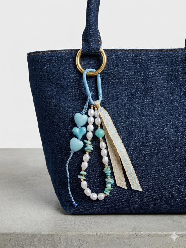 Bijoux de sac bleu