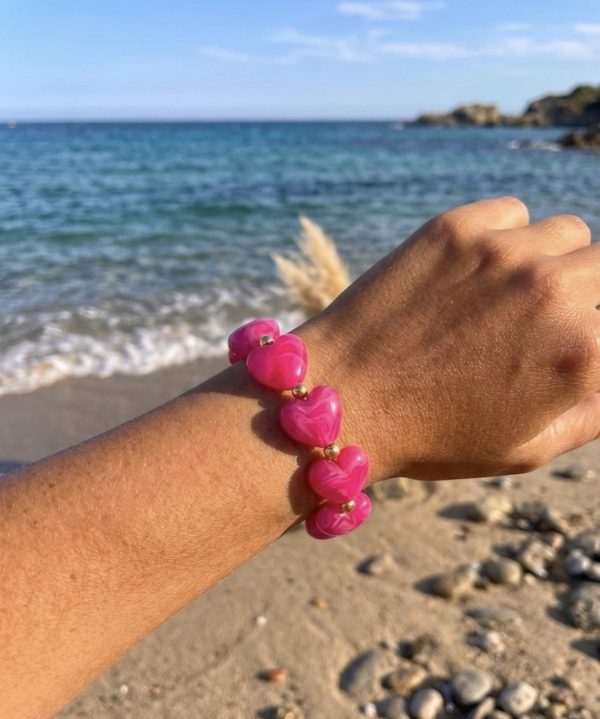 Bracelet résine ROSE